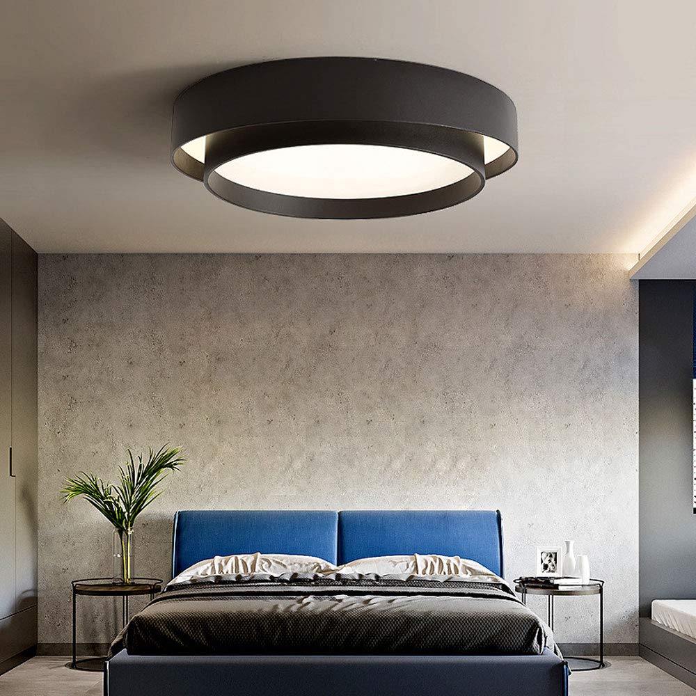 L&aacute;mpara de techo LED redonda doble moderna