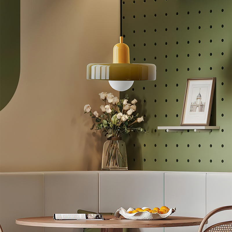 Morandi Disc Orb Glas-Pendelleuchte