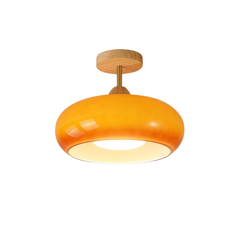 L&aacute;mpara de techo de cristal retro Bauhaus