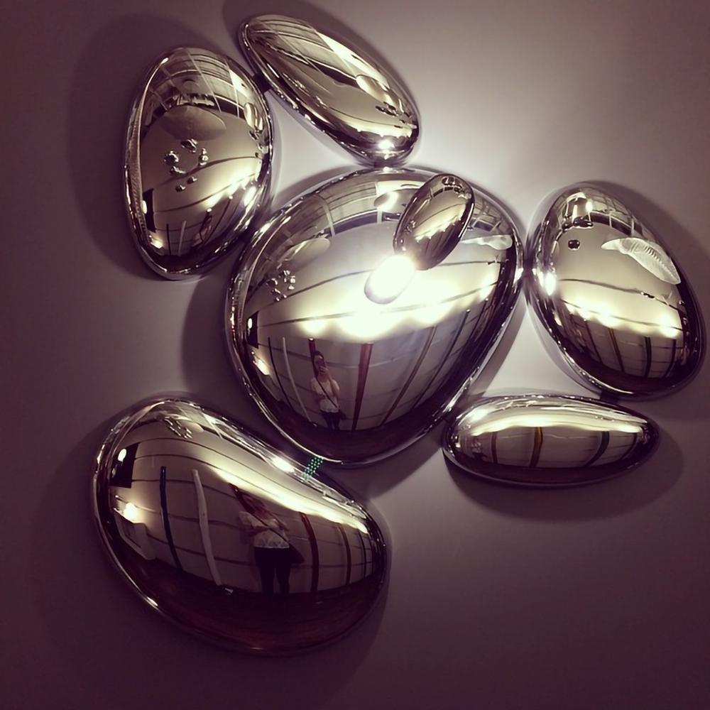 Zilveren plafondlamp met Italiaans design