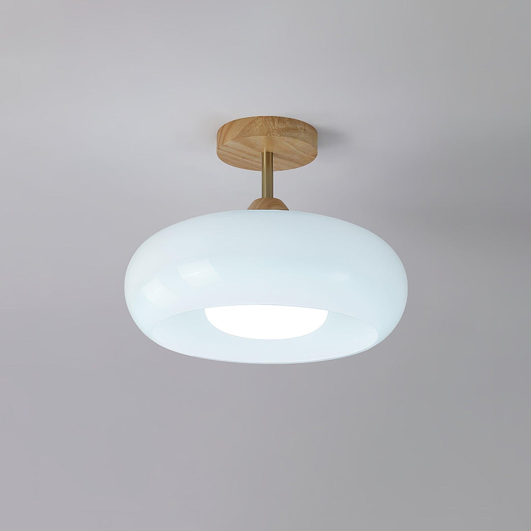 L&aacute;mpara de techo de cristal retro Bauhaus