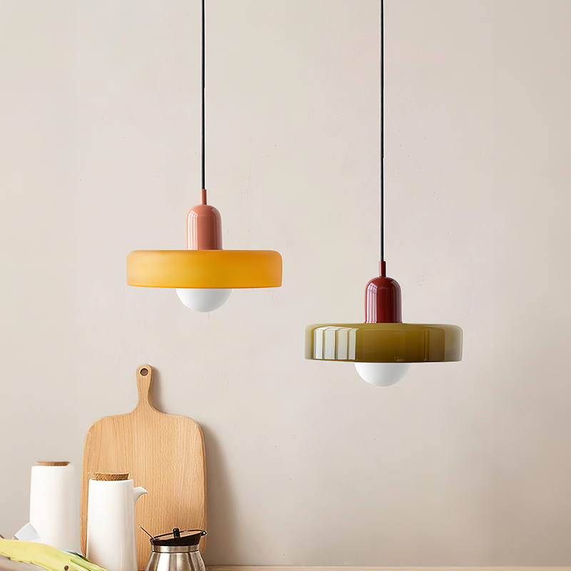 Morandi Disc Orb Glas-Pendelleuchte