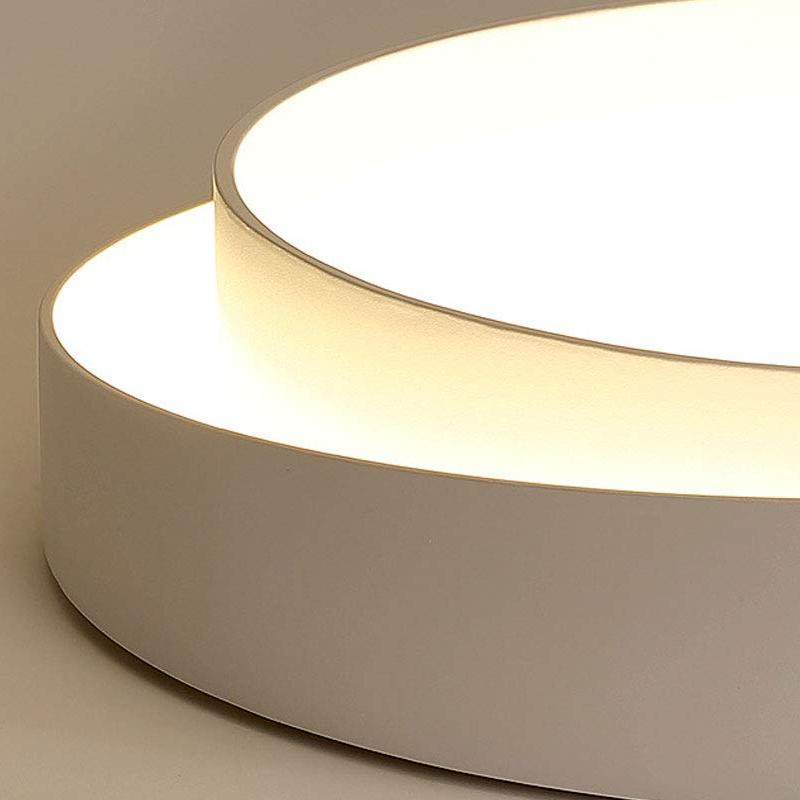 L&aacute;mpara de techo LED redonda doble moderna