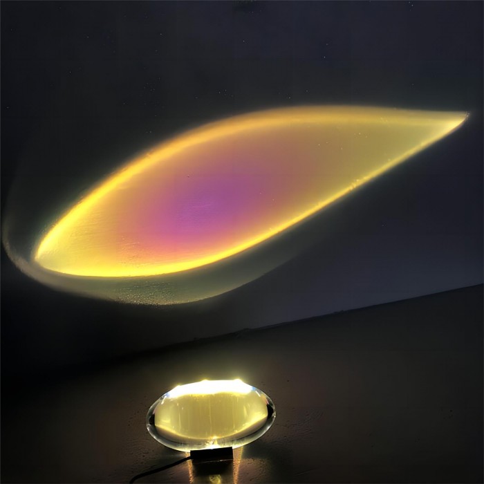 L&aacute;mpara de mesa de cristal con forma de guijarro creativo