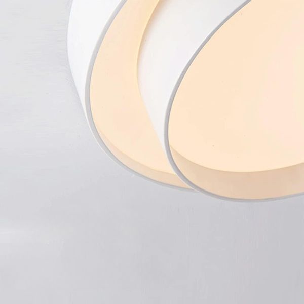 L&aacute;mpara de techo LED redonda doble moderna