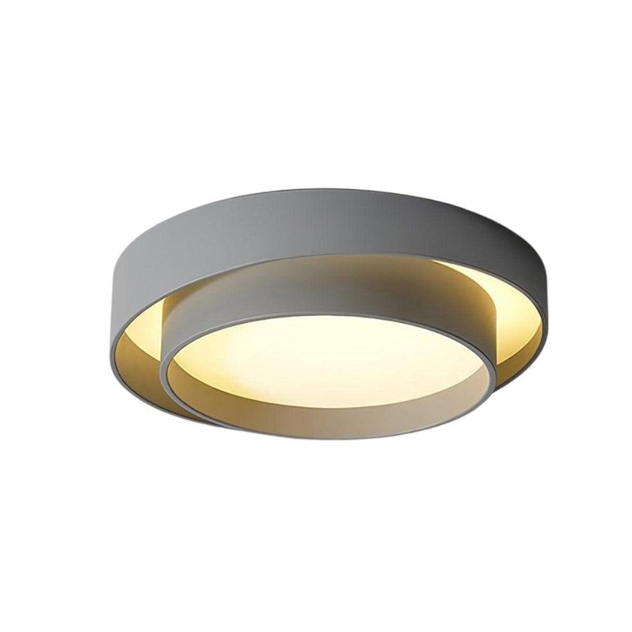 L&aacute;mpara de techo LED redonda doble moderna