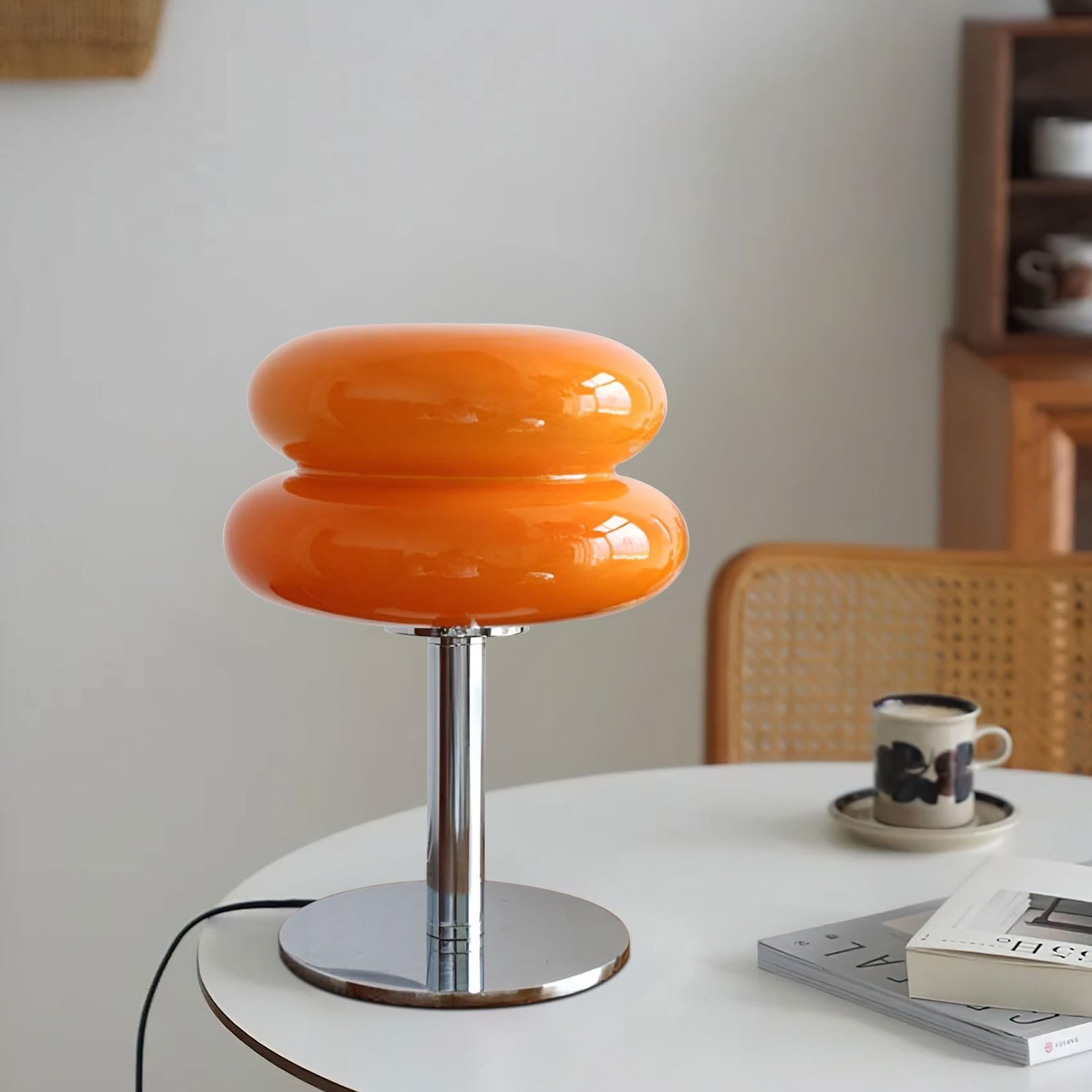 Retro Bauhaus Tischleuchte mit Lollipop-Ripple-Design