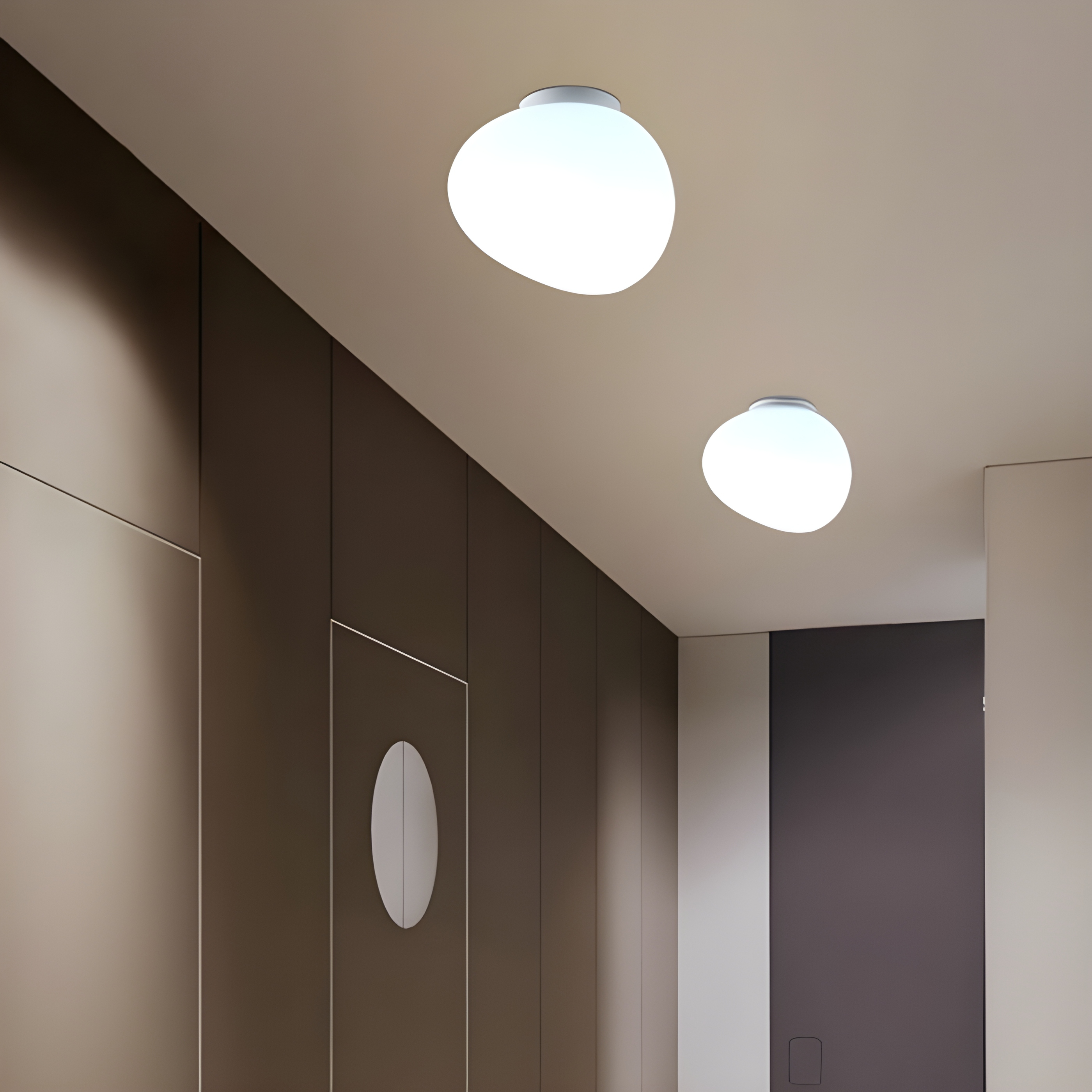 Moderne Wand-/Deckenleuchte in Eiform