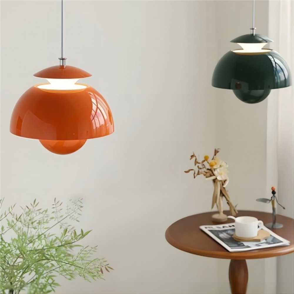 Pendelleuchte aus Metall im nordisch-modernen Blumenknospen-Stil