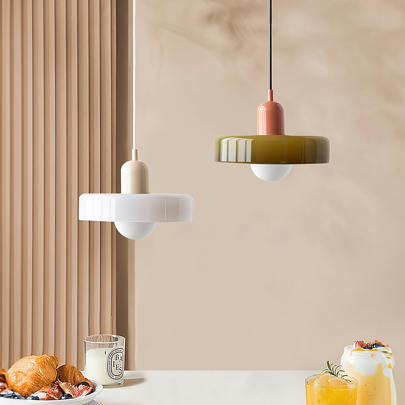 Morandi Disc Orb Glas-Pendelleuchte
