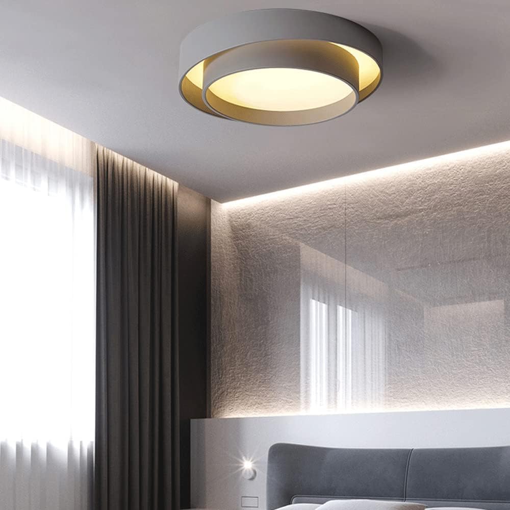 L&aacute;mpara de techo LED redonda doble moderna
