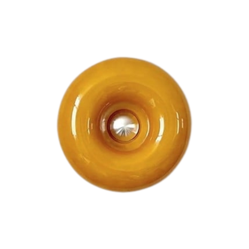 L&aacute;mpara de mesa decorativa de cristal con forma de rosquilla, aplique de pared