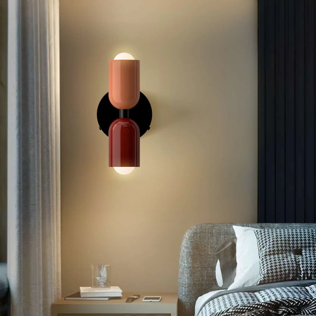 Morandic Elliptische Doppelkopf-Metallwandleuchte