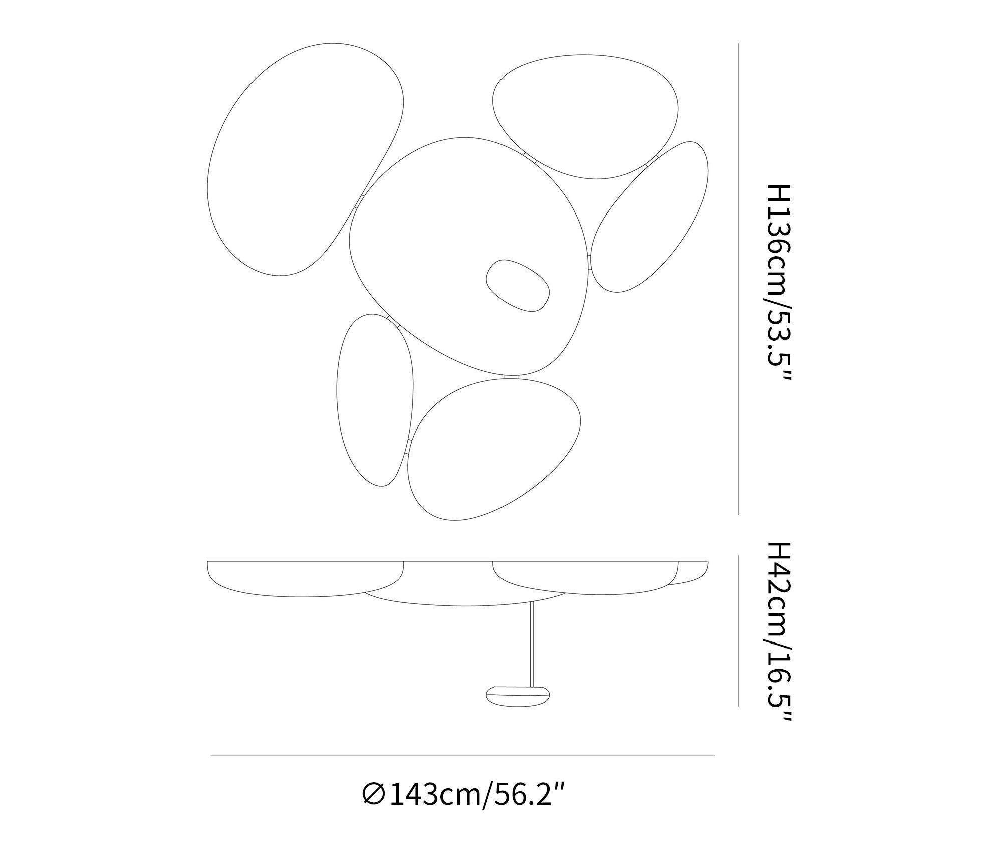 Zilveren plafondlamp met Italiaans design