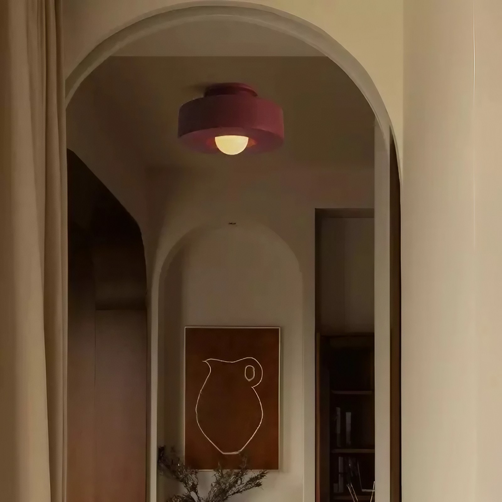 Retro Wabi Sabi Deckenlampe aus Kunstharz