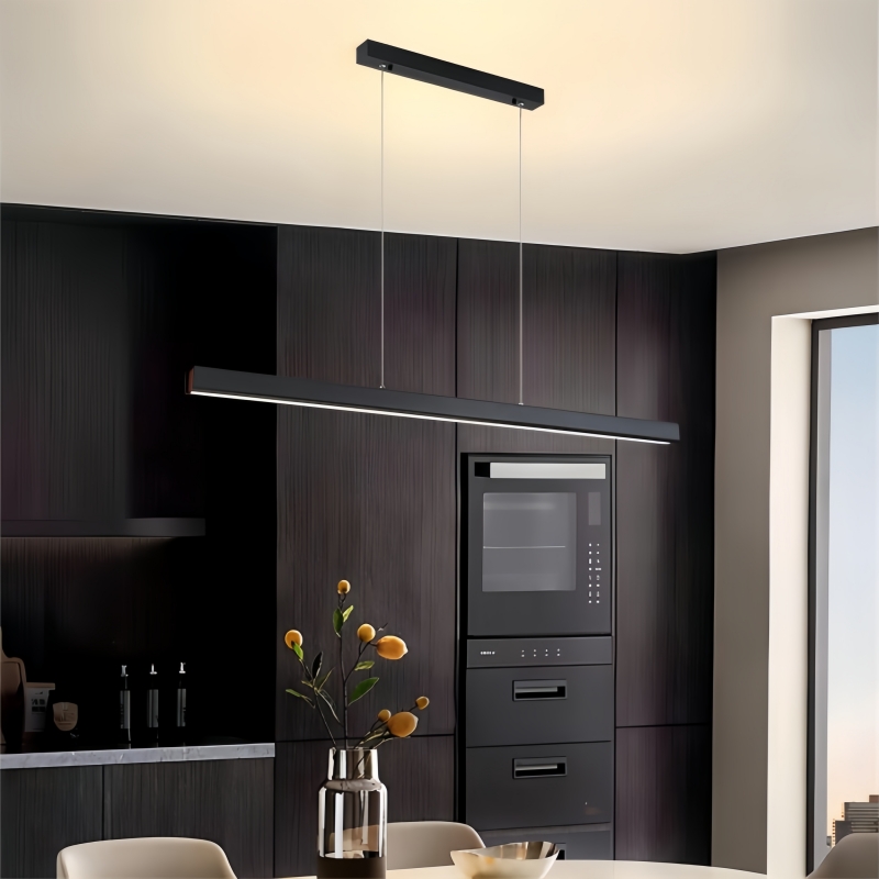 Moderne industri&euml;le metalen LED lineaire kroonluchter