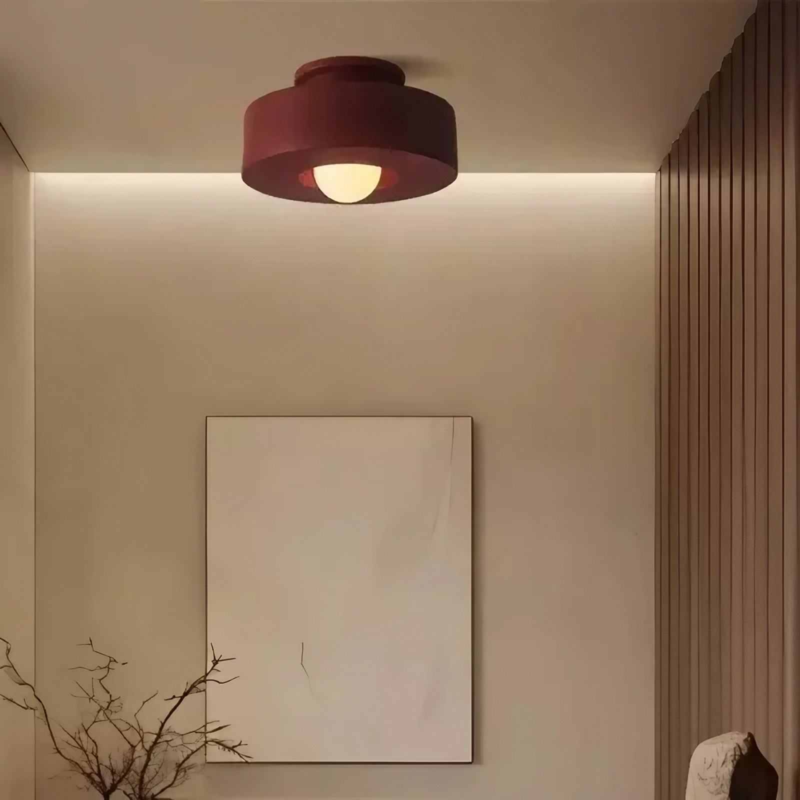 Retro Wabi Sabi Deckenlampe aus Kunstharz