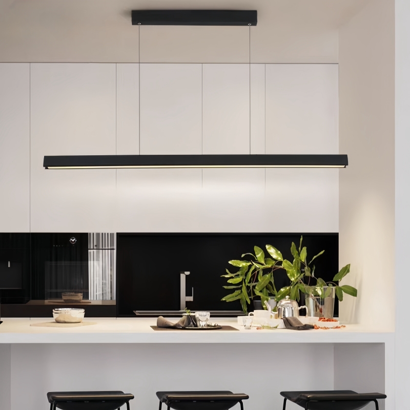 Moderne industri&euml;le metalen LED lineaire kroonluchter