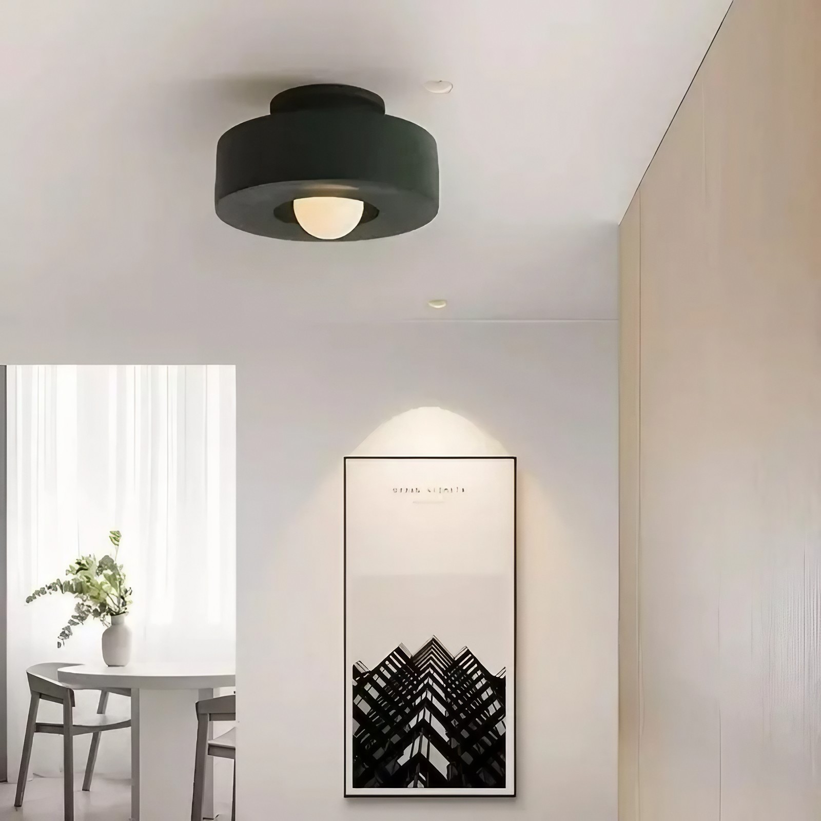 Retro Wabi Sabi Deckenlampe aus Kunstharz