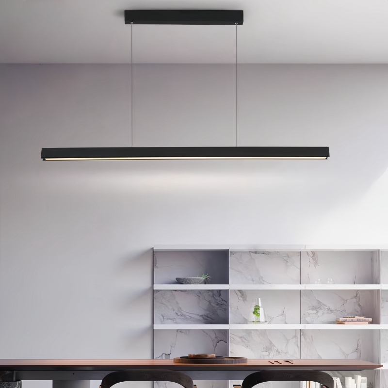 Moderne industri&euml;le metalen LED lineaire kroonluchter