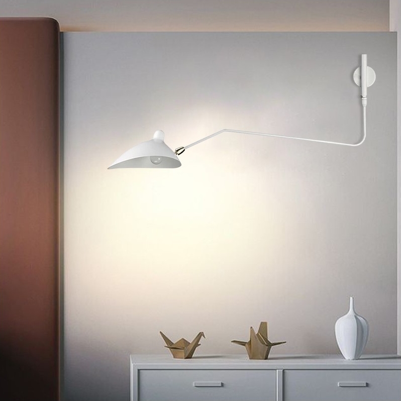 Lampada da parete creativa con braccio regolabile