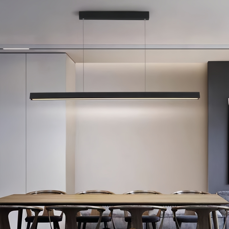 Moderne industri&euml;le metalen LED lineaire kroonluchter