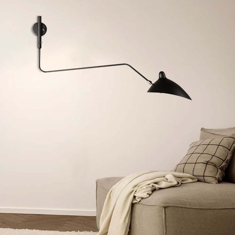 Lampada da parete creativa con braccio regolabile