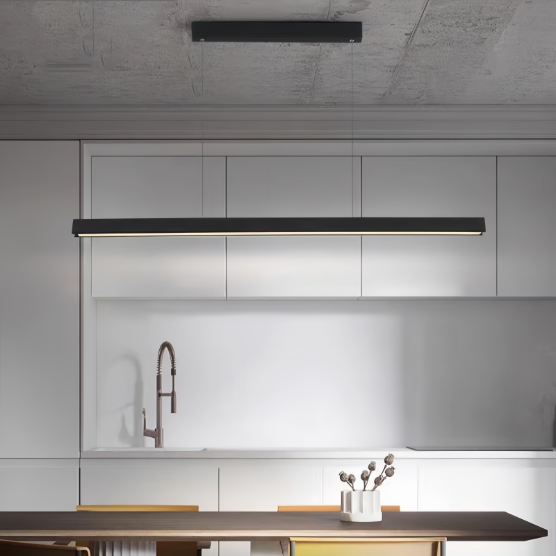 Moderne industri&euml;le metalen LED lineaire kroonluchter