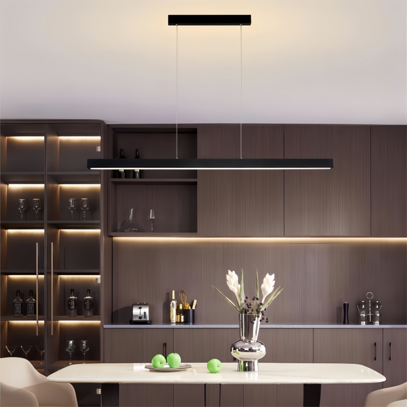 Moderne industri&euml;le metalen LED lineaire kroonluchter