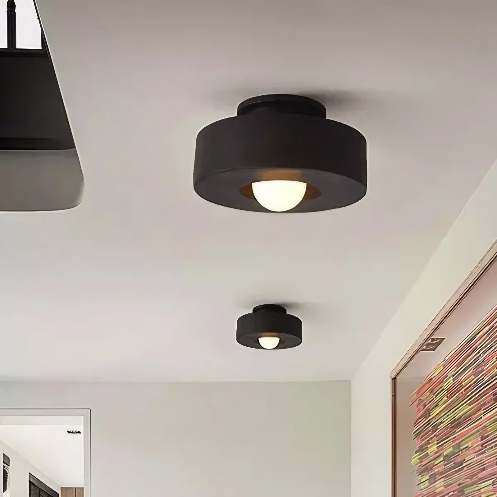 Retro Wabi Sabi Deckenlampe aus Kunstharz