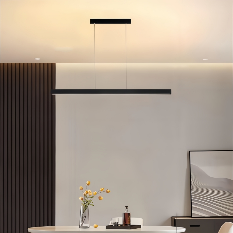 Moderne industri&euml;le metalen LED lineaire kroonluchter