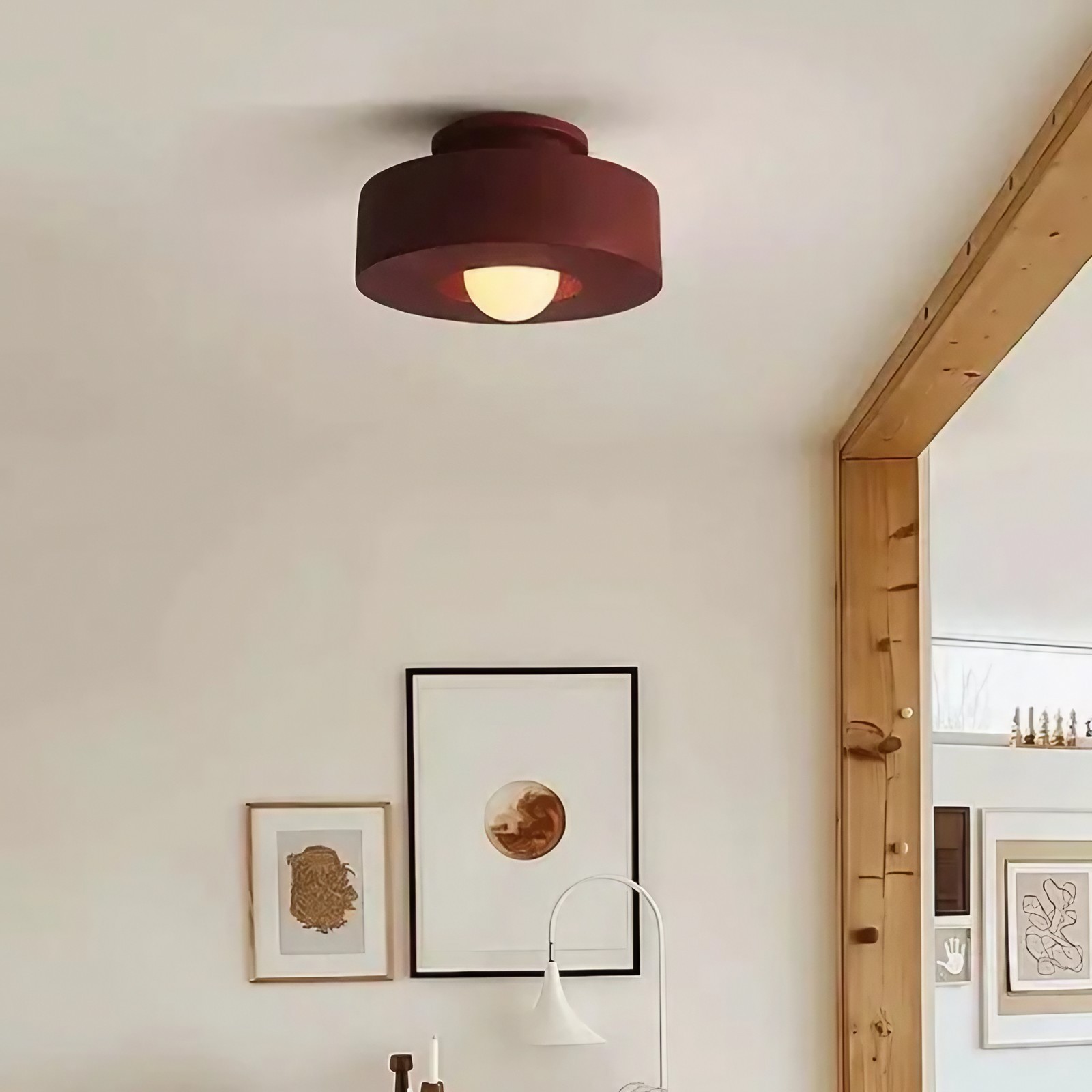 Retro Wabi Sabi Deckenlampe aus Kunstharz