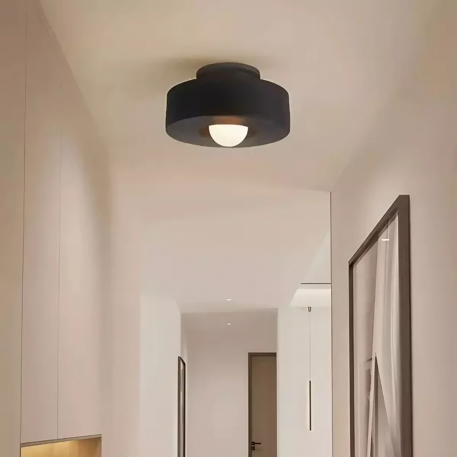 Retro Wabi Sabi Deckenlampe aus Kunstharz