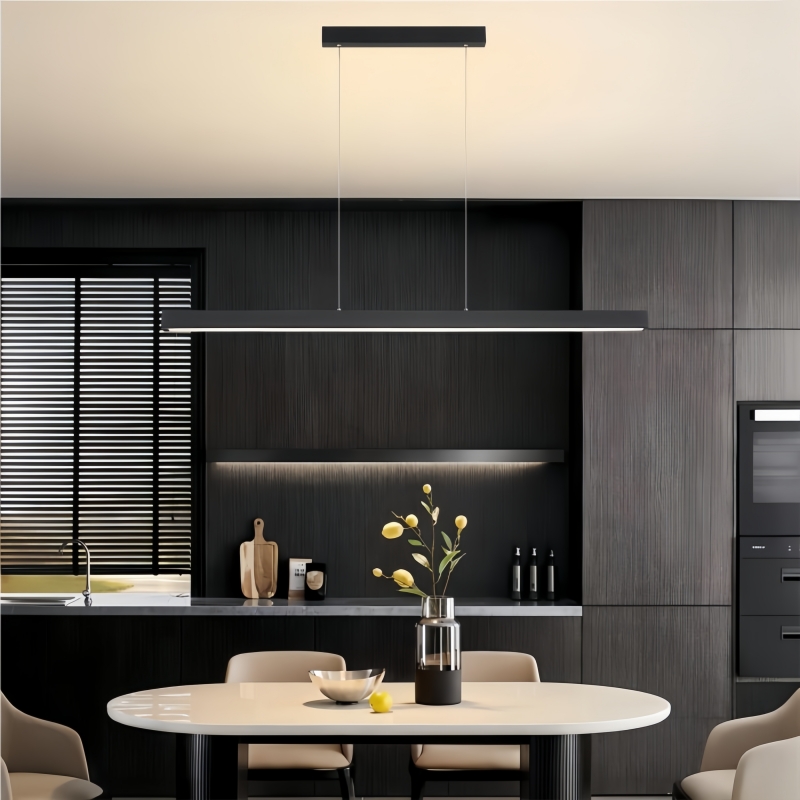 Moderne industri&euml;le metalen LED lineaire kroonluchter