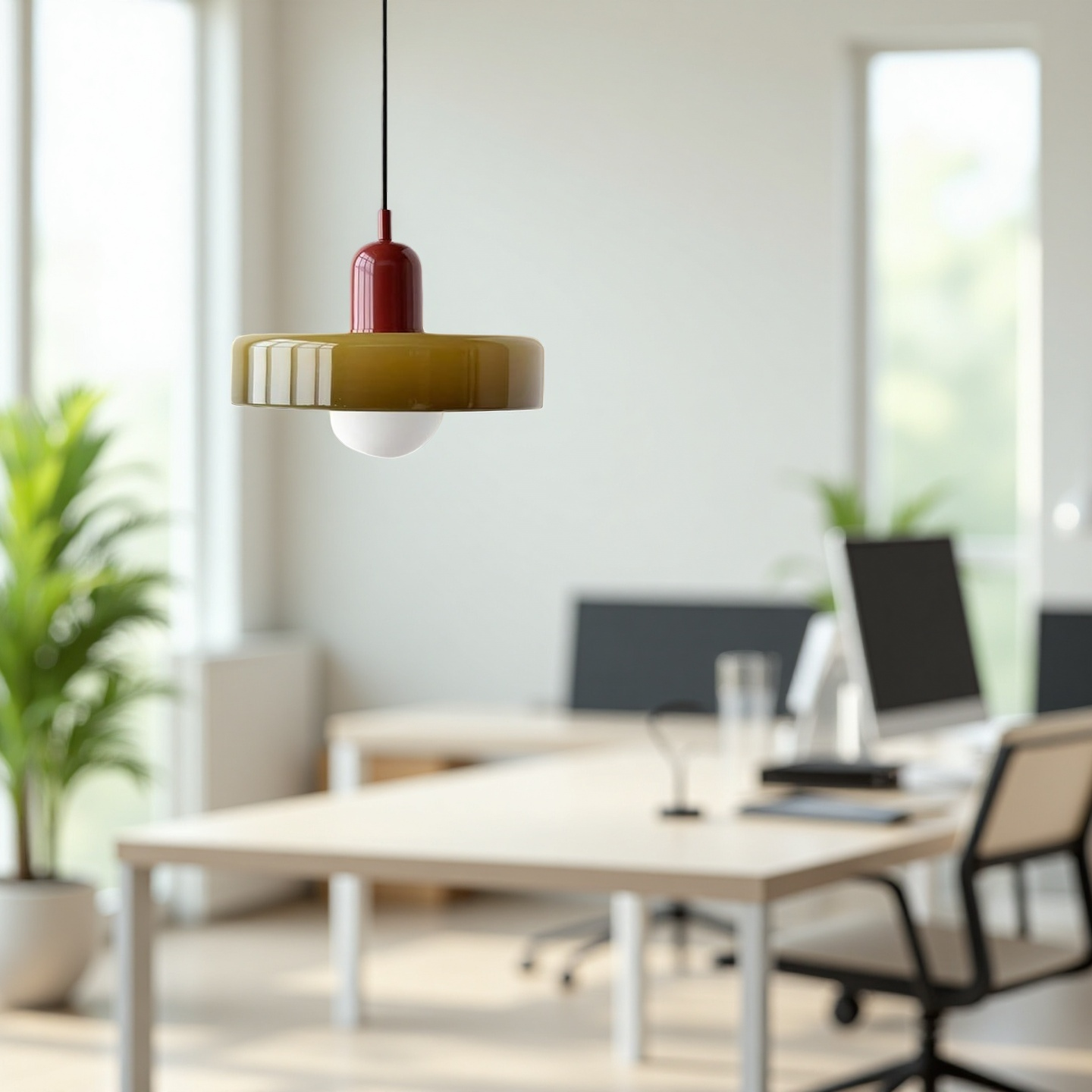 Morandi Disc Orb Glas-Pendelleuchte