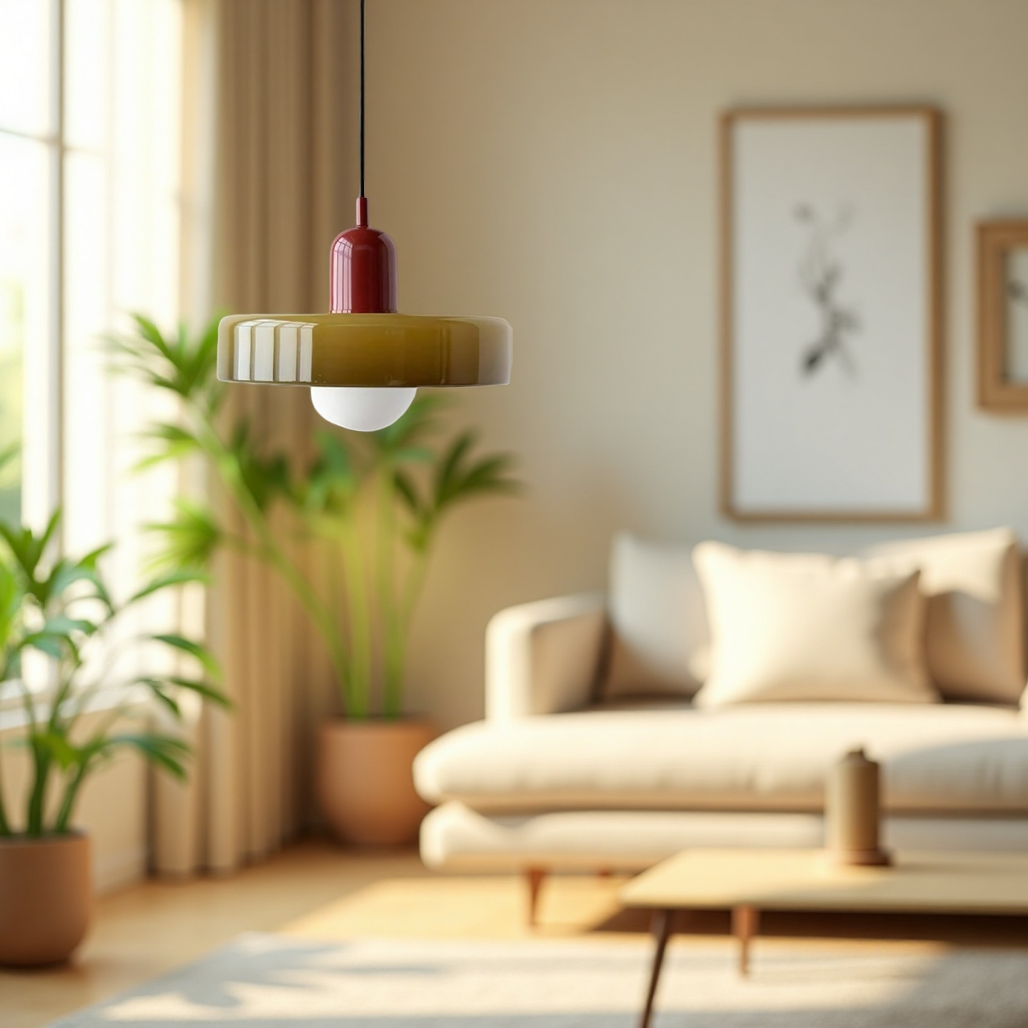 Morandi Disc Orb Glas-Pendelleuchte