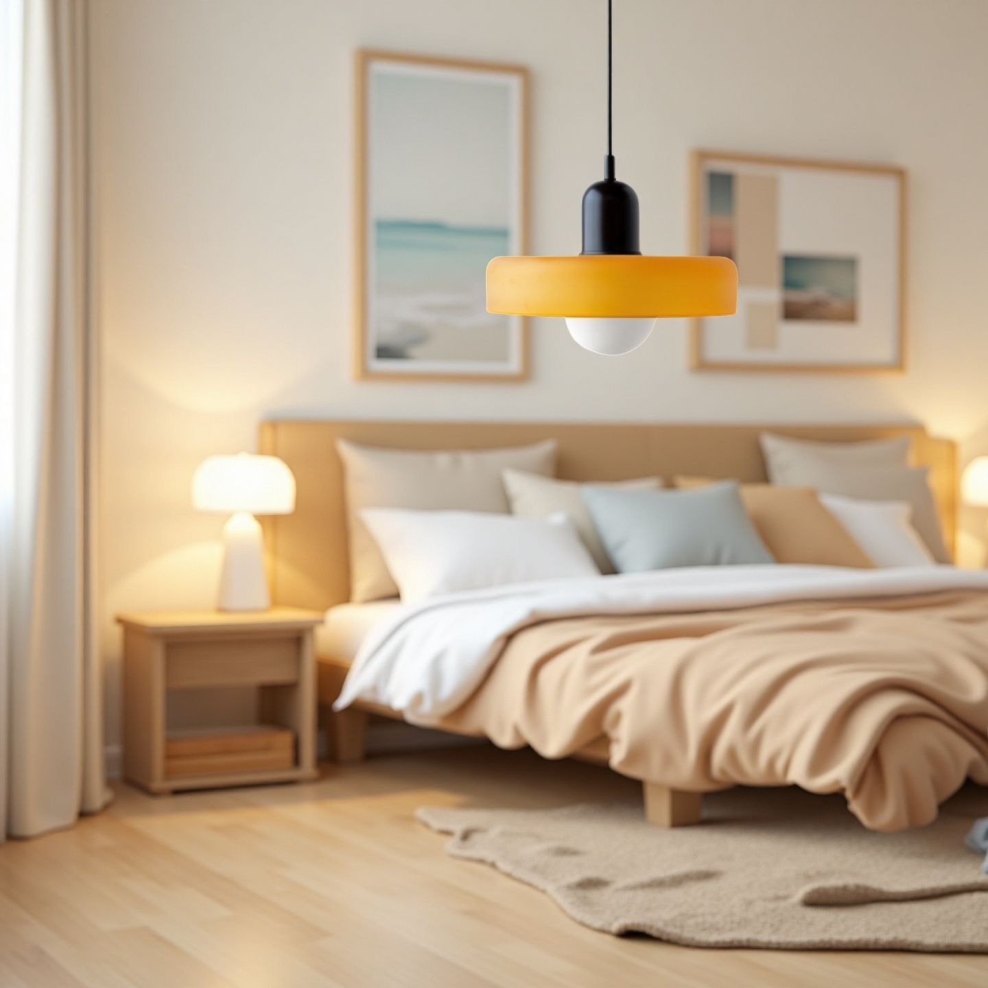 Morandi Disc Orb Glas-Pendelleuchte