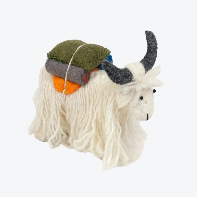 Handgefertigter Yak-Schmuck aus nepalesischem Wollfilz