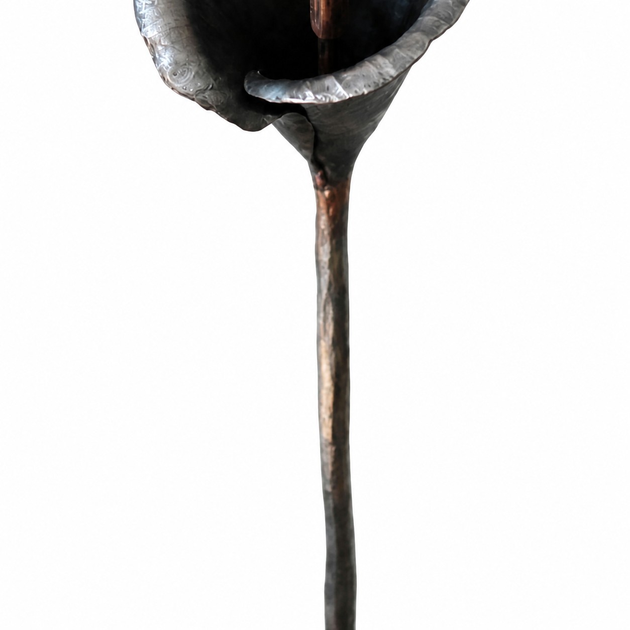 Handgeschmiedeter Calla-Lilienstiel aus Eisen als Dekoration