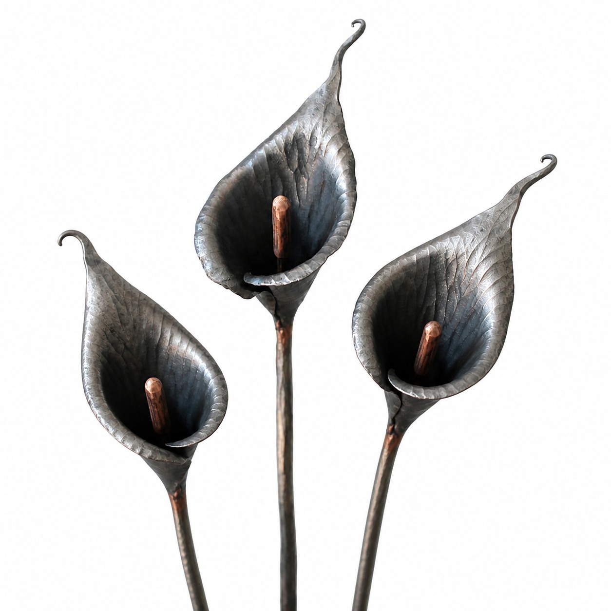 Handgeschmiedeter Calla-Lilienstiel aus Eisen als Dekoration