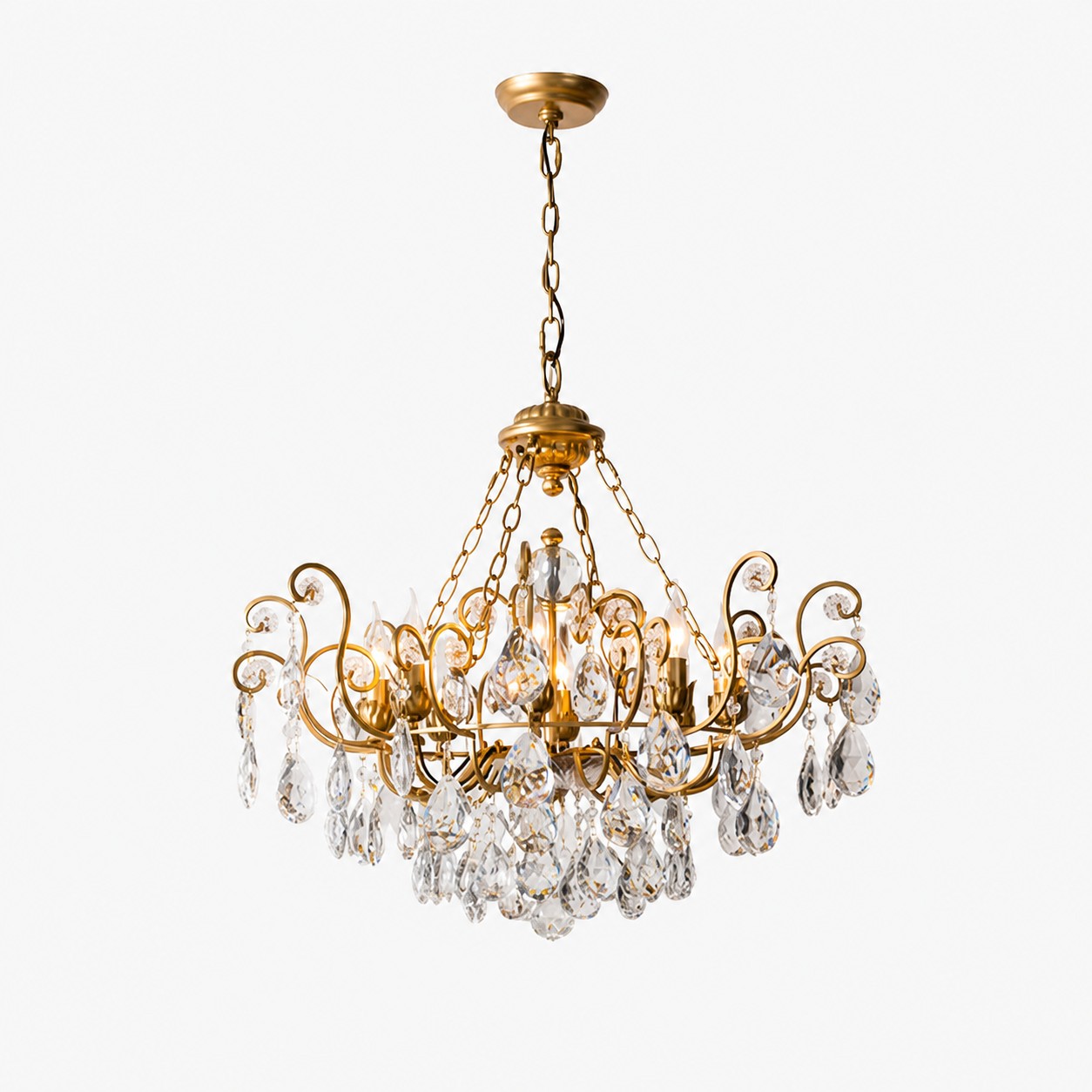 Lustre en cristal style campagne fran&ccedil;aise