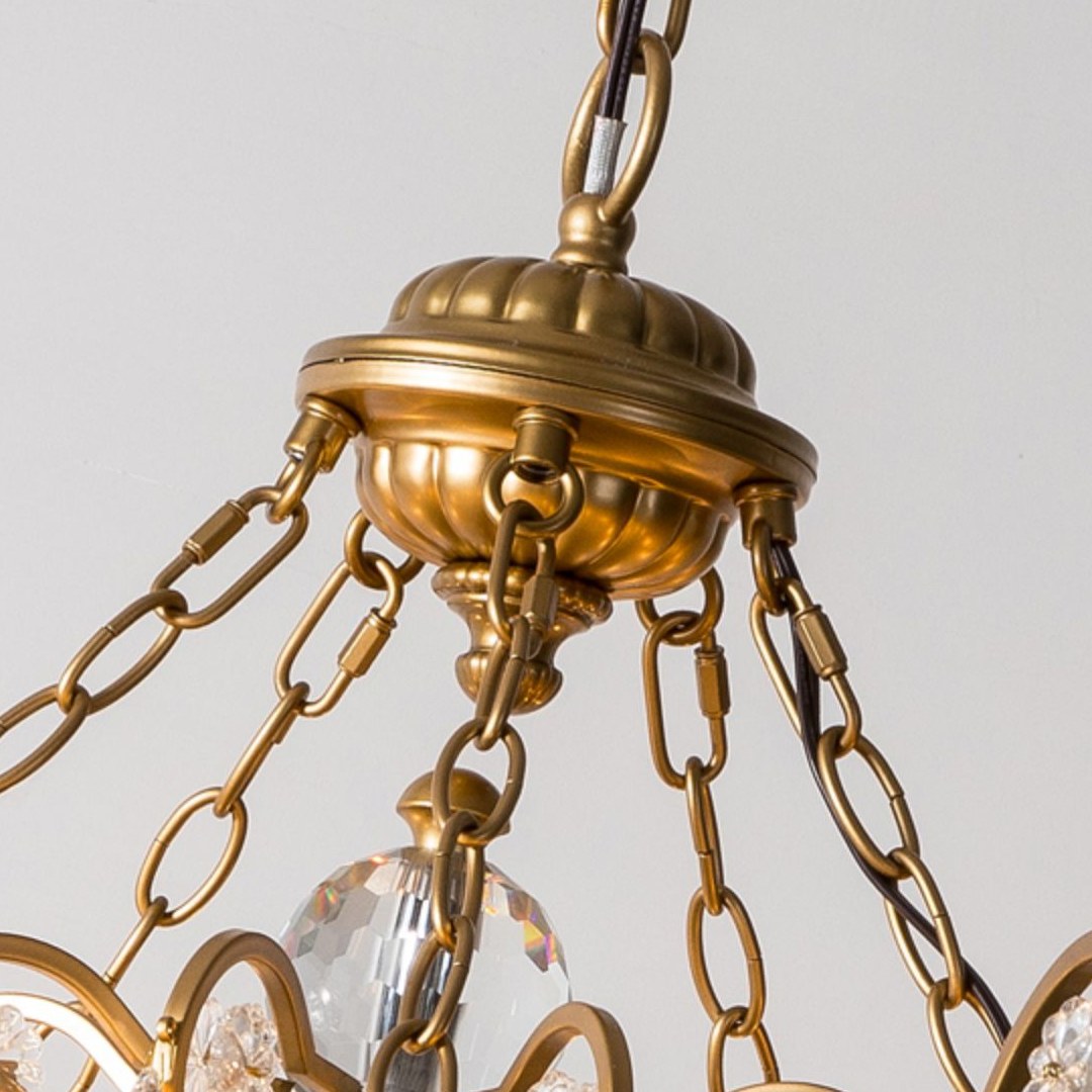 Lustre en cristal style campagne fran&ccedil;aise