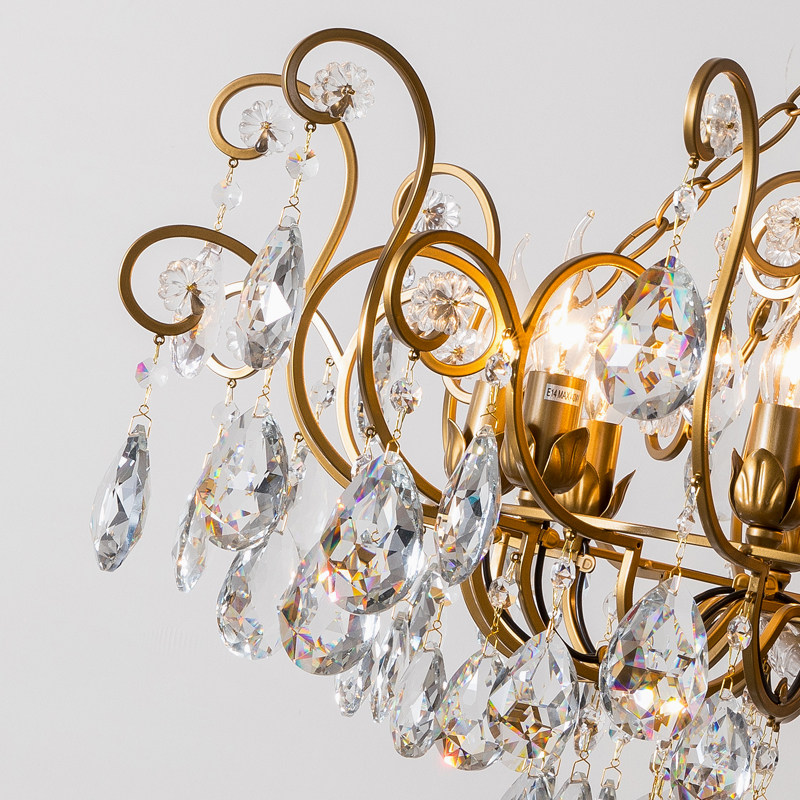 Lustre en cristal style campagne fran&ccedil;aise